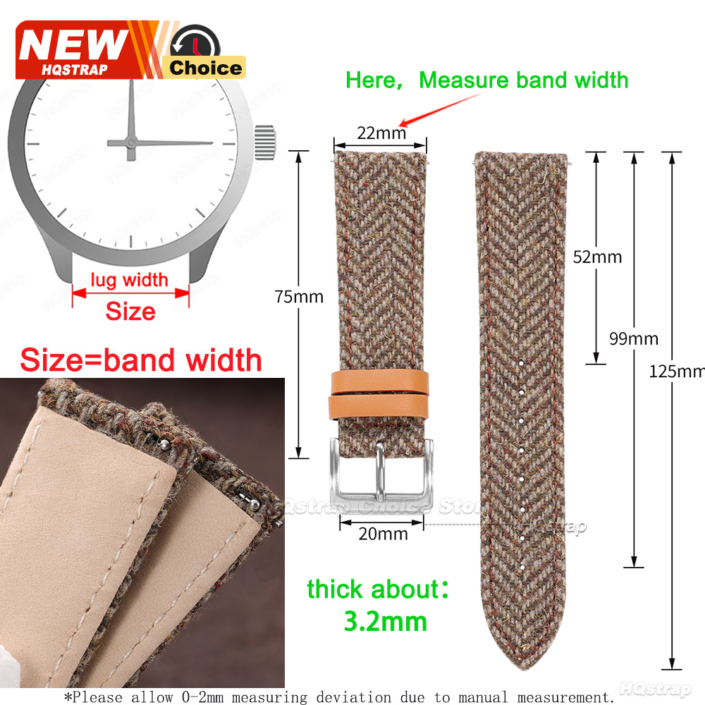 18mm 20mm 22mm Tweed Nylon Str - Watches Rolex Smartwatch ulasan dan harga