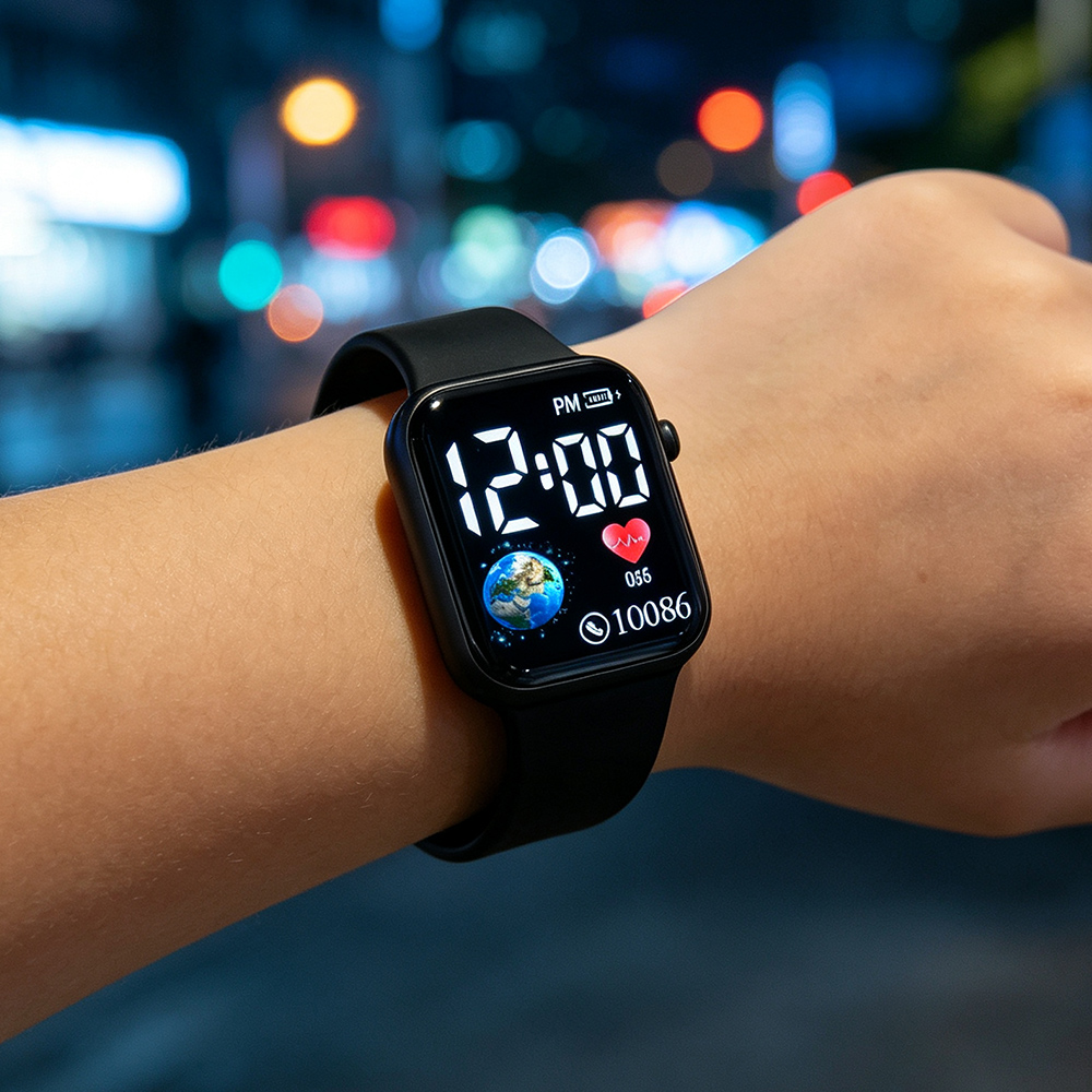 Square LED Digital Watches for - Smartwatch Watches For Girls ulasan dan harga
