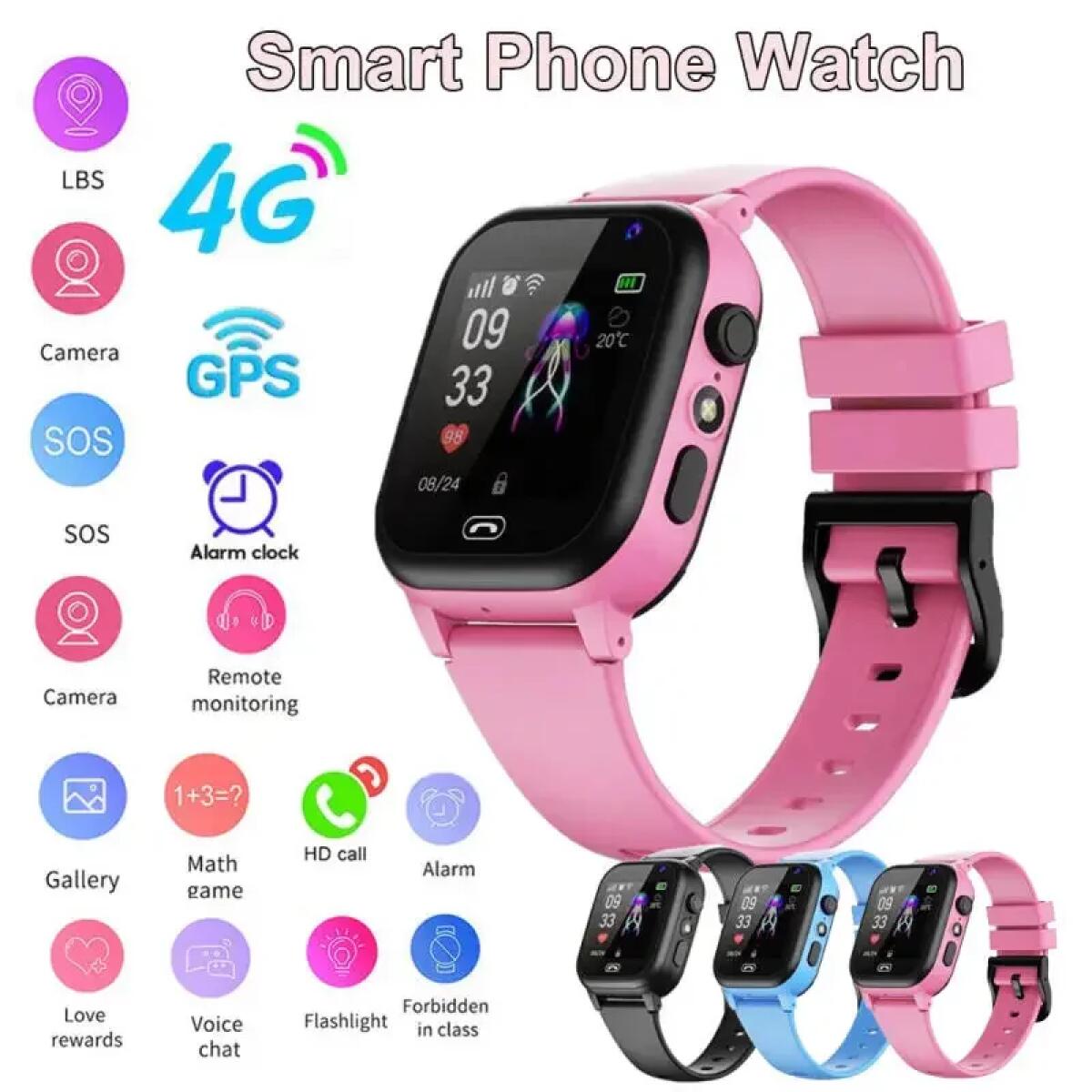 Kids Smart Watch 4G Multifunct - Smartwatch Watches For Kids With Gps ulasan dan harga