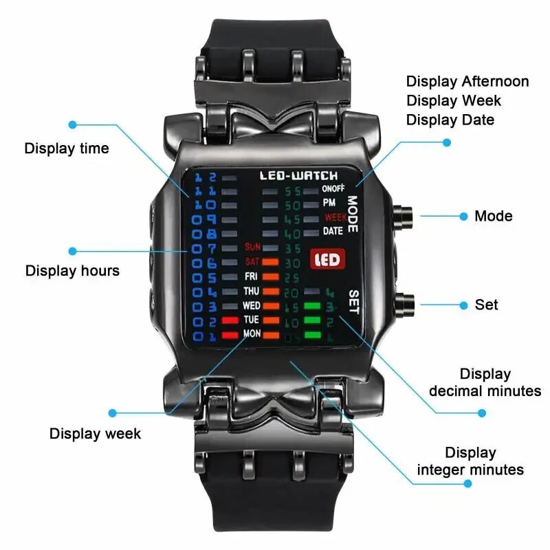 Binary Led Watch Creative Wate - Timex Watches Smartwatch ulasan dan harga