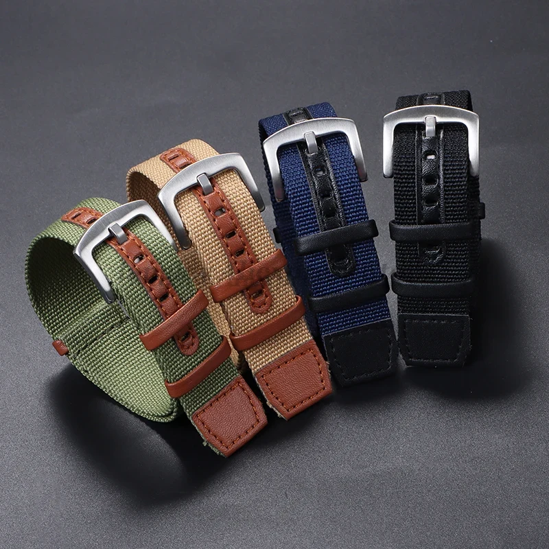 20mm 22mm Canvas Nylon Patch L - Watches Rolex Smartwatch ulasan dan harga