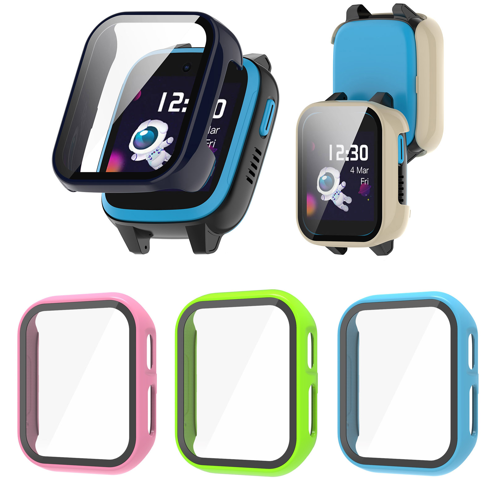 Hard Edge Shell Glass Screen P - Smartwatch Watches For Kids ulasan dan harga