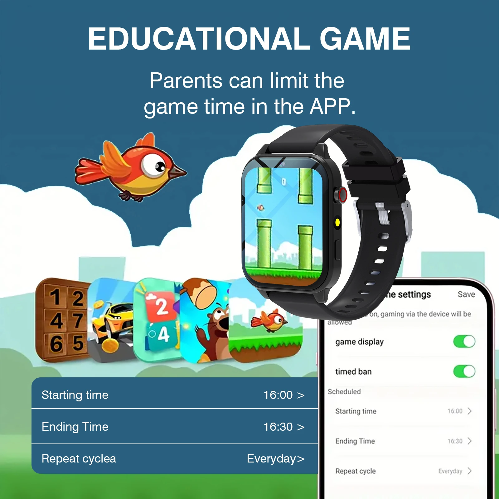 Kids′s Smart Watch 18 Games Ca - Smartwatch Watches For Girls ulasan dan harga