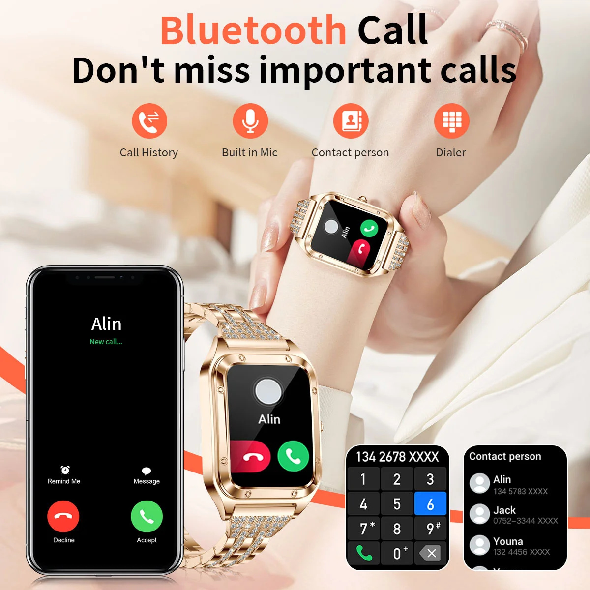 1.57Inch Top Luxury Smart Watc - Watches Ladies Smartwatch ulasan dan harga
