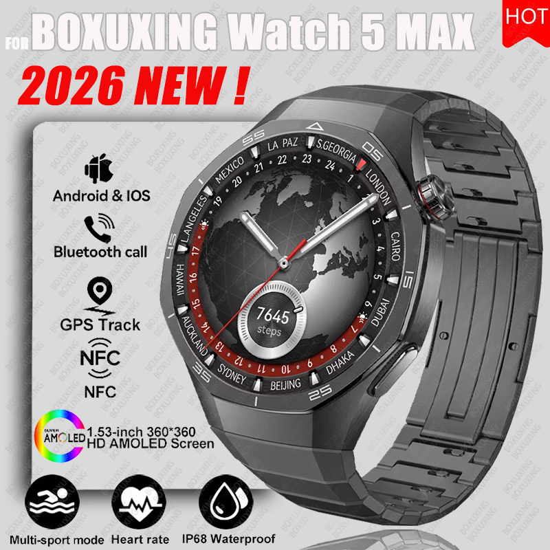 2026 New BOXUXING Watch 5 MAX  - Smartwatch Watches For Women With Gps ulasan dan harga