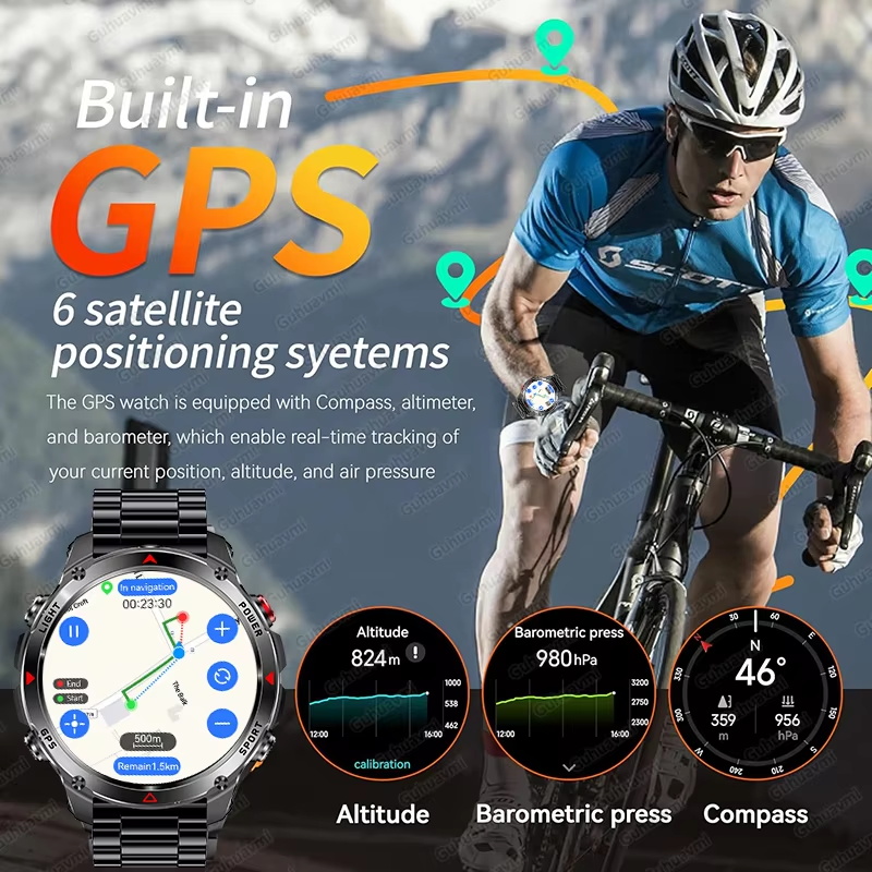 Military 540mAh GPS Smart Watc - Altimeter Compass Watch ulasan dan harga