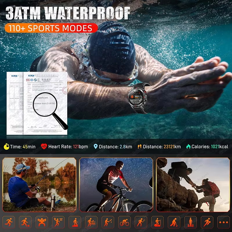 Military 540mAh GPS Smart Watc - Altimeter Compass Watch ulasan dan harga