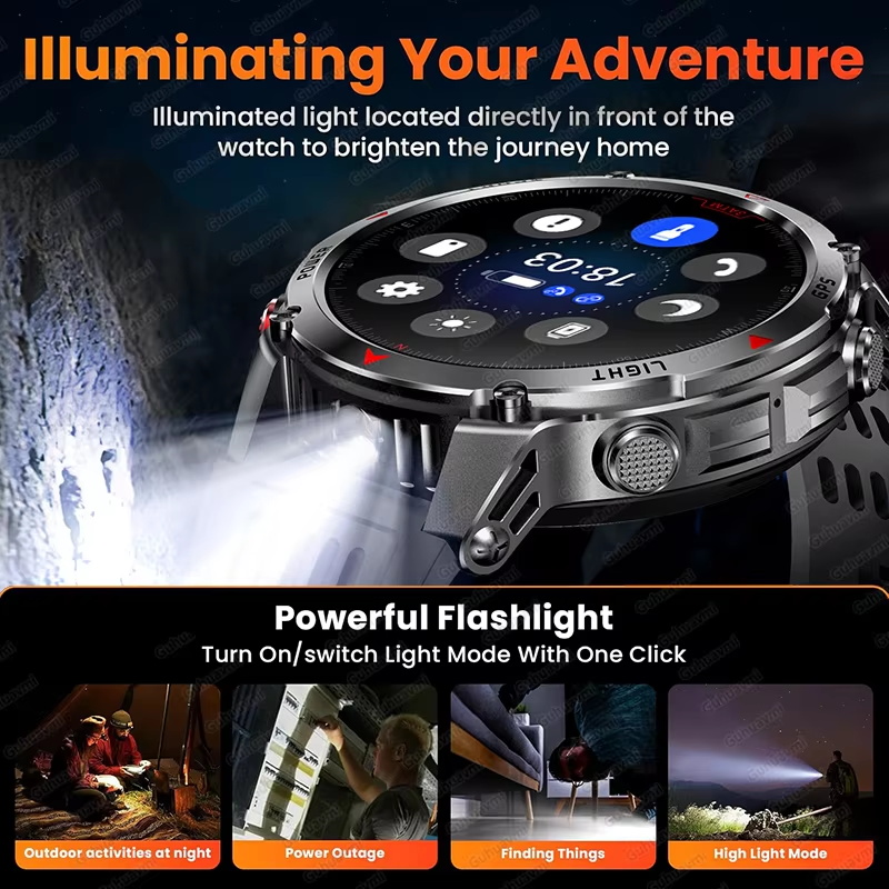 Military 540mAh GPS Smart Watc - Altimeter Compass Watch ulasan dan harga