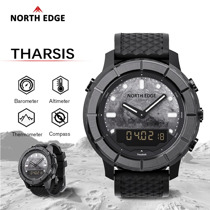 NORTH EDGE THARSIS Men Carbon  - Altimeter Compass Watch ulasan dan harga