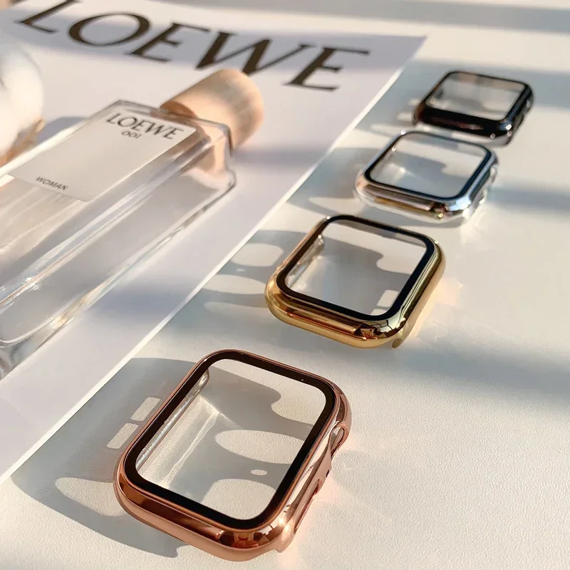 Glass+case For Apple Watch ban - Smartwatch Watches For Girls ulasan dan harga