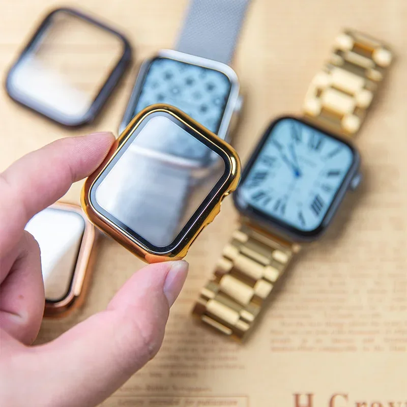 Glass+case For Apple Watch ban - Smartwatch Watches For Girls ulasan dan harga