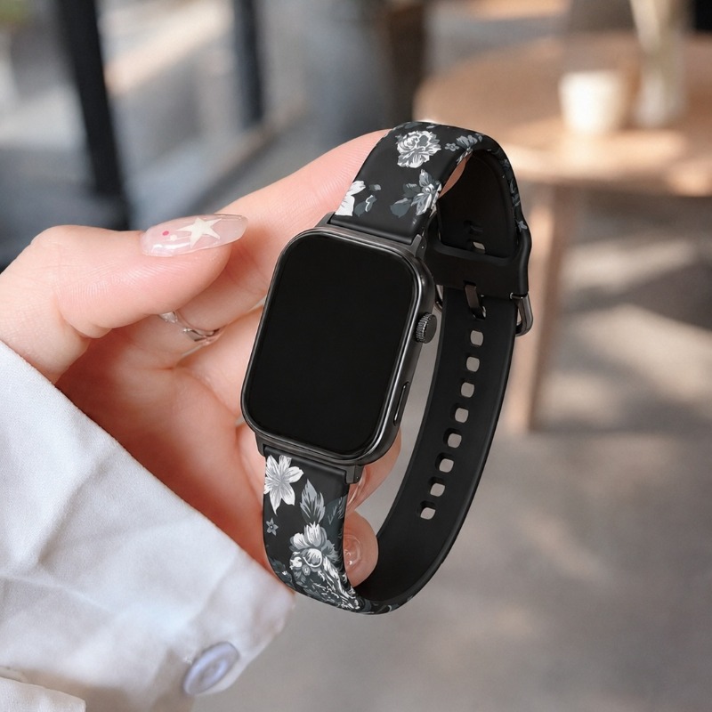 Vintage Floral Print Soft Sili - Smartwatch Vintage Watches For Women ulasan dan harga